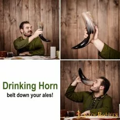 Cuerno Para Beber Vikingo Con Textura Natural Hecho A Mano Auténtico Cuerno De Buey -Armadura Ventas 4201 pattern 2