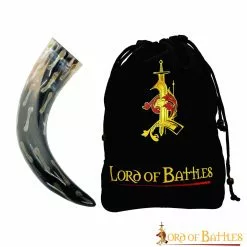 Cuerno Medieval Vikingo Para Beber Con Motas Carbonizadas Cuerno De Buey Auténtico Hecho A Mano