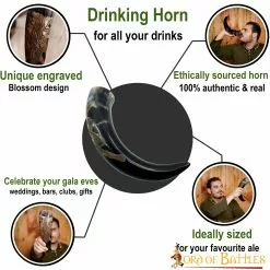 Cuerno Para Beber En Flor Con Motas Carbonizadas Cuerno De Buey Auténtico Hecho A Mano 11 Cuerno Para Beber En Flor Con Motas Carbonizadas Cuerno De Buey Auténtico Hecho A Mano -Armadura Ventas 4223 patern1 1 scaled 1