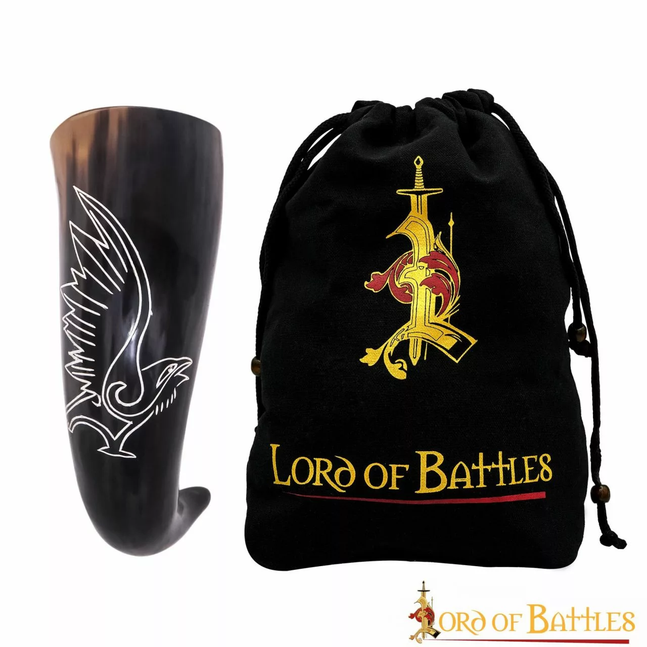 Cuerno De Beber Vikingo Medieval Auténtico Con Diseño De Cuervo Grabado 3 Cuerno De Beber Vikingo Medieval Auténtico Con Diseño De Cuervo Grabado