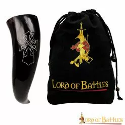 Beber Cuerno De Buey Con Diseño Nórdico Grabado Cuerno De Buey Auténtico Hecho A Mano