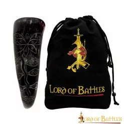 Cuerno Para Beber Con Diseño De Vides Grabado Hecho A Mano Con Auténtico Cuerno De Buey