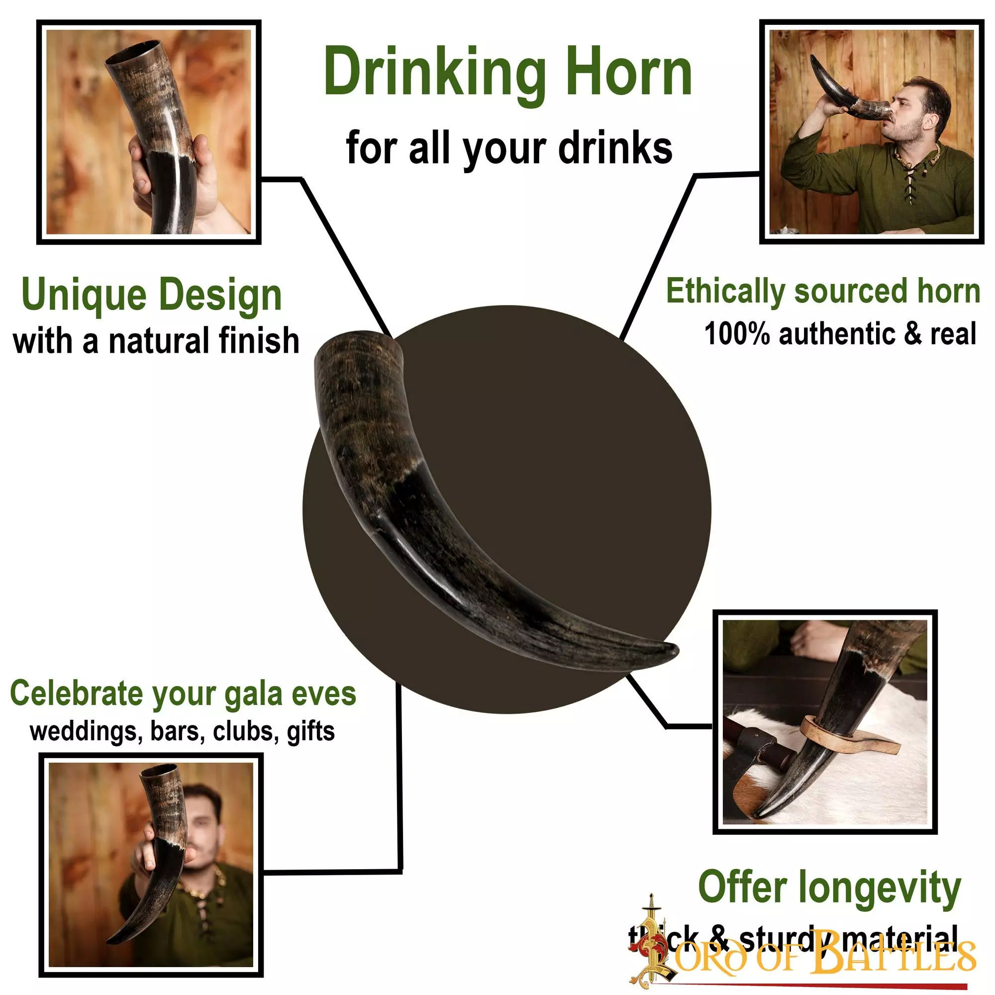 Cuerno Para Beber Vikingo Medieval Diseño Natural Hecho A Mano Cuerno De Buey Auténtico 6 Cuerno Para Beber Vikingo Medieval Diseño Natural Hecho A Mano Cuerno De Buey Auténtico - Imagen 4