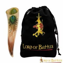 Brillante Cuerno Para Beber Con Diseños Ornamentados Hecho A Mano De Auténtico Cuerno De Buey