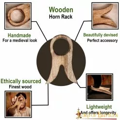 Soporte De Cuerno Medieval De Madera Hecho A Mano Con Madera Auténtica 11 Soporte De Cuerno Medieval De Madera Hecho A Mano Con Madera Auténtica -Armadura Ventas 4290 pattern1