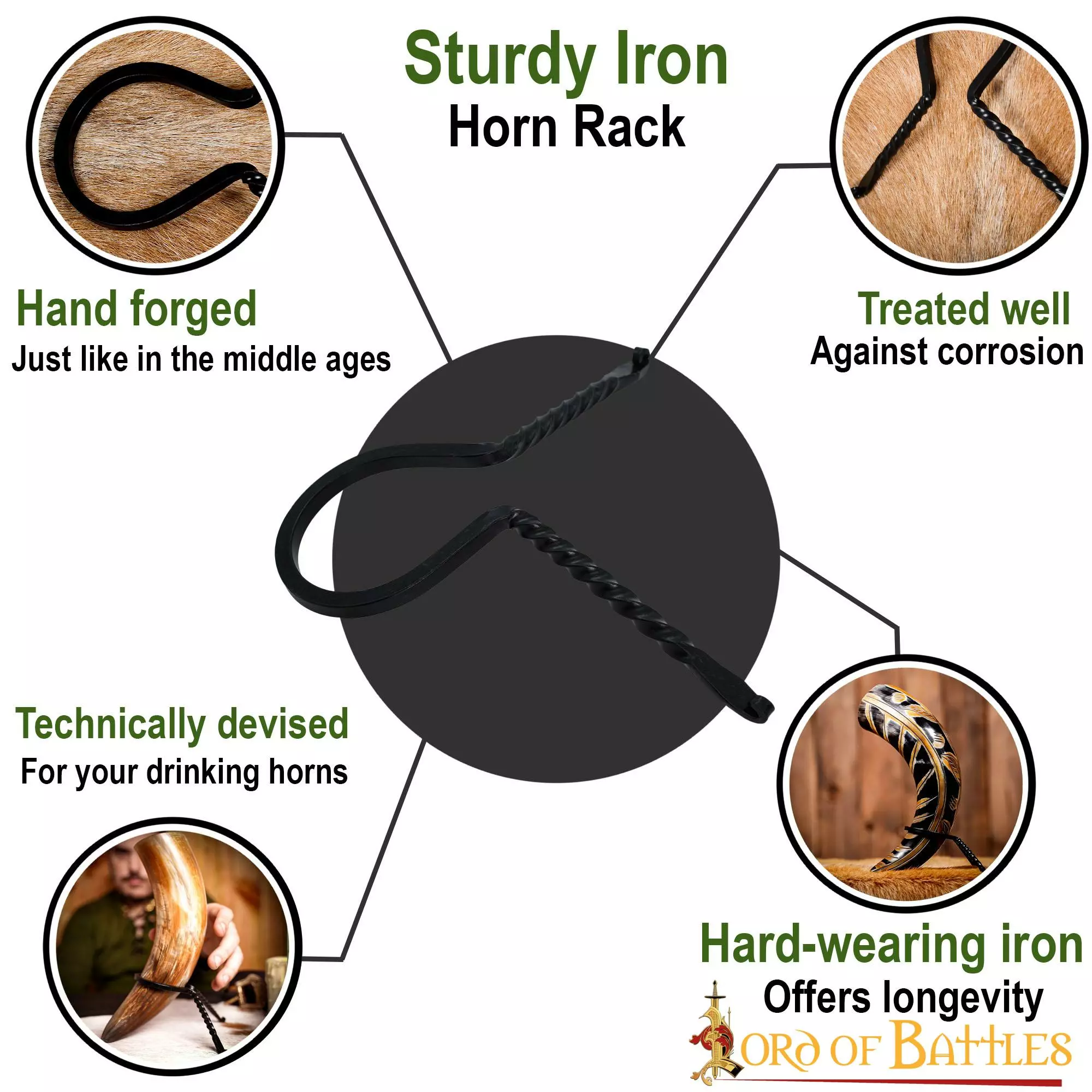 Bebedero De Hierro Forjado A Mano Accesorio Medieval Rústico 6 Bebedero De Hierro Forjado A Mano Accesorio Medieval Rústico - Imagen 4