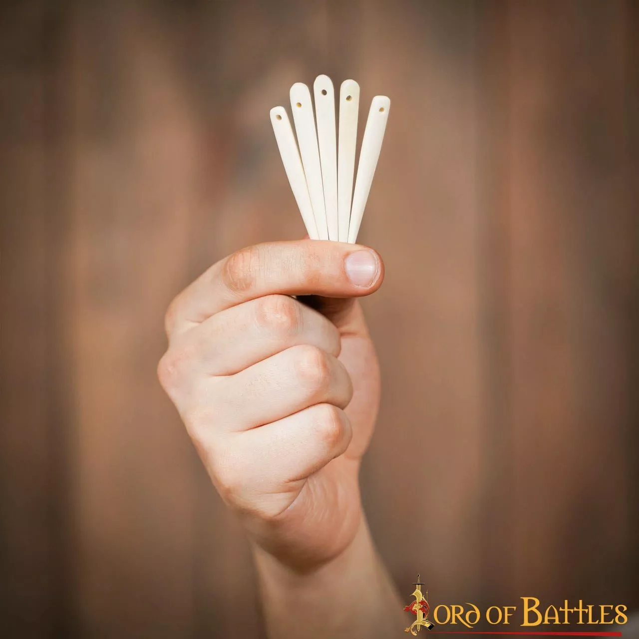 Juego De 5 Agujas De Hueso Vikingas Accesorio De Hueso Funcional Genuino 6 Juego De 5 Agujas De Hueso Vikingas Accesorio De Hueso Funcional Genuino - Imagen 4