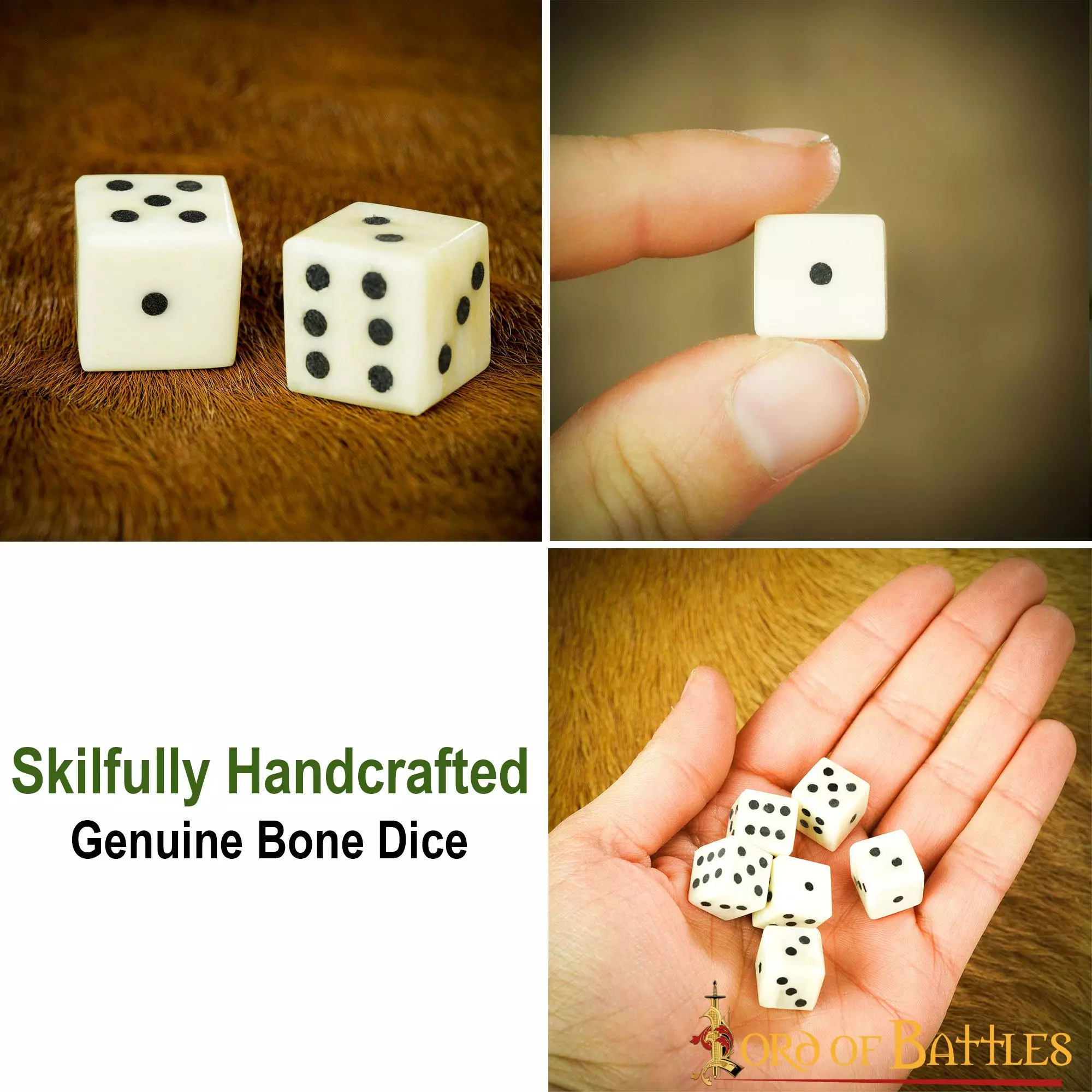 Dados Medievales Vikingos De Hueso Juego De 6 Dados Hechos A Mano De Hueso Auténtico Accesorio De Juego 6 Dados Medievales Vikingos De Hueso Juego De 6 Dados Hechos A Mano De Hueso Auténtico Accesorio De Juego - Imagen 4