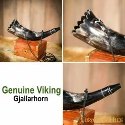 Gjallarhorn Vikingo Auténtico Con Cuerda Sintética Simple -Armadura Ventas 4414 pattern 2 1 1