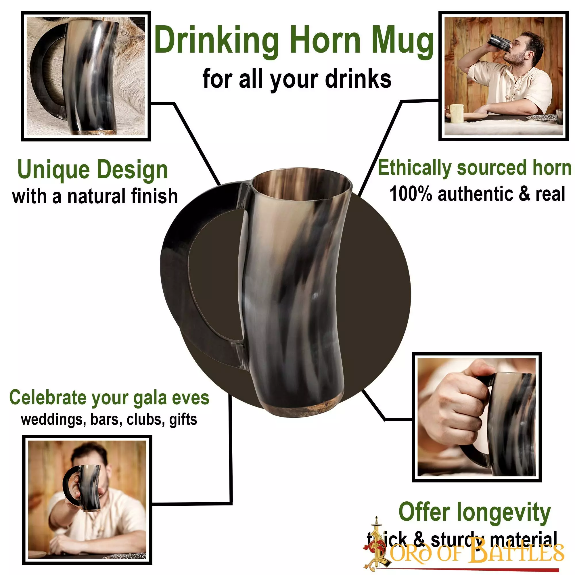 Taza De Cerveza Medieval Vikinga Hecha A Mano Con Auténtico Cuerno De Buey 6 Taza De Cerveza Medieval Vikinga Hecha A Mano Con Auténtico Cuerno De Buey - Imagen 4