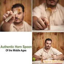 Juego De 4 Cucharas Medievales De Auténtico Cuerno De Buey -Armadura Ventas 4452 pattern 2