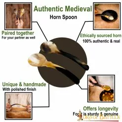 Cuchara Medieval Vikinga De Cuerno Auténtico Juego De 2 Accesorios Funcionales De Cuerno 11 Cuchara Medieval Vikinga De Cuerno Auténtico Juego De 2 Accesorios Funcionales De Cuerno -Armadura Ventas 4455 pattern1 1