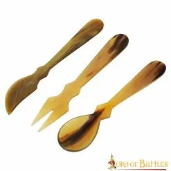 Juego De Cubiertos Artesanales De Cuerno Auténtico -Armadura Ventas 4456 2