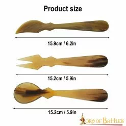 Juego De Cubiertos Artesanales De Cuerno Auténtico -Armadura Ventas 4456 3