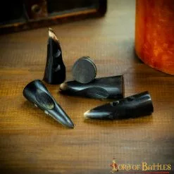 Juego De 5 Tobilleras Artesanales De Cuerno Auténtico