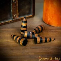 Juego De 5 Tobilleras Artesanales De Cuerno Auténtico