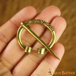 Broche Medieval Vikingo De Latón Puro Peroné Para Capa -Armadura Ventas 5 122