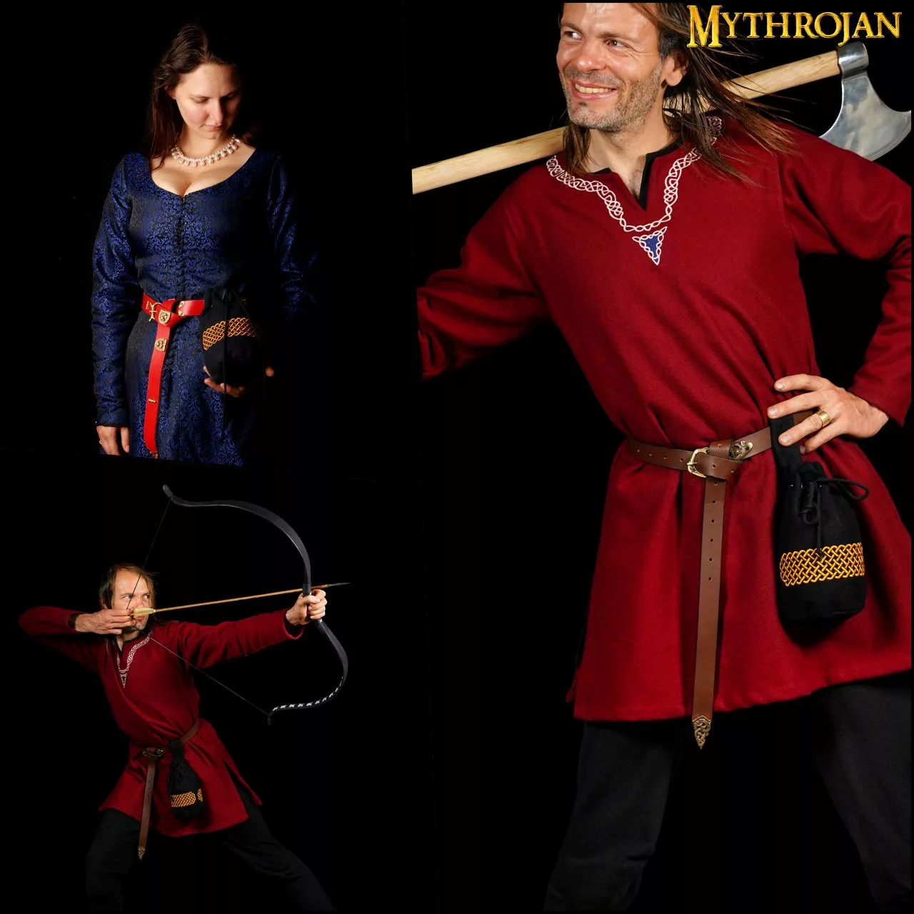 Mythrojan Bolsa De Lana Bordada Con Cordón Para Cinturón: Medieval Vikingo Celta Bolsa Accesorios De Disfraces Monedero, 8 "× 6.5" 8 Mythrojan Bolsa De Lana Bordada Con Cordón Para Cinturón: Medieval Vikingo Celta Bolsa Accesorios De Disfraces Monedero, 8 "× 6.5" - Imagen 6