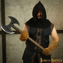 Hacha Vikinga De Doble Filo Con Cabeza De Acero Al Carbono 13 Hacha Vikinga De Doble Filo Con Cabeza De Acero Al Carbono -Armadura Ventas 5 139