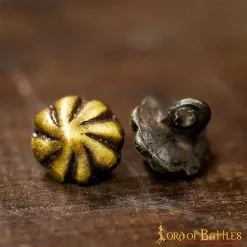 Botones Clásicos De Flor De Latón Antiguos De La Baja Edad Media Accesorio Para Ropa