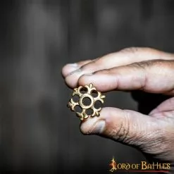 Tachuelas O Conchos Flor Rosetón Latón Macizo Juego De 5 12 Tachuelas O Conchos Flor Rosetón Latón Macizo Juego De 5 -Armadura Ventas 5 152