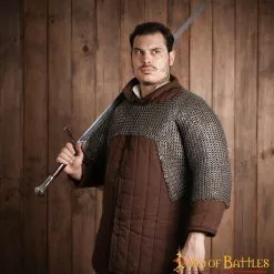 Anillo Plano De Cota De Malla Con Medias Vainas Unidas, Remachadas Y Alternadas, DI 9 Mm, Natural -Armadura Ventas 5 238 1