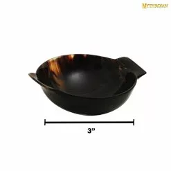Mythrojan Cuenco De Cuerno Pequeño Para Servir Hecho A Mano Con Asa Acabado Pulido -Armadura Ventas 5 300940