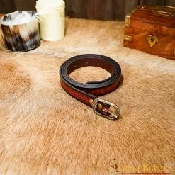 Cinturón Medieval De Cuero Con Diseño Ornamentado En Relieve -Armadura Ventas 5 34