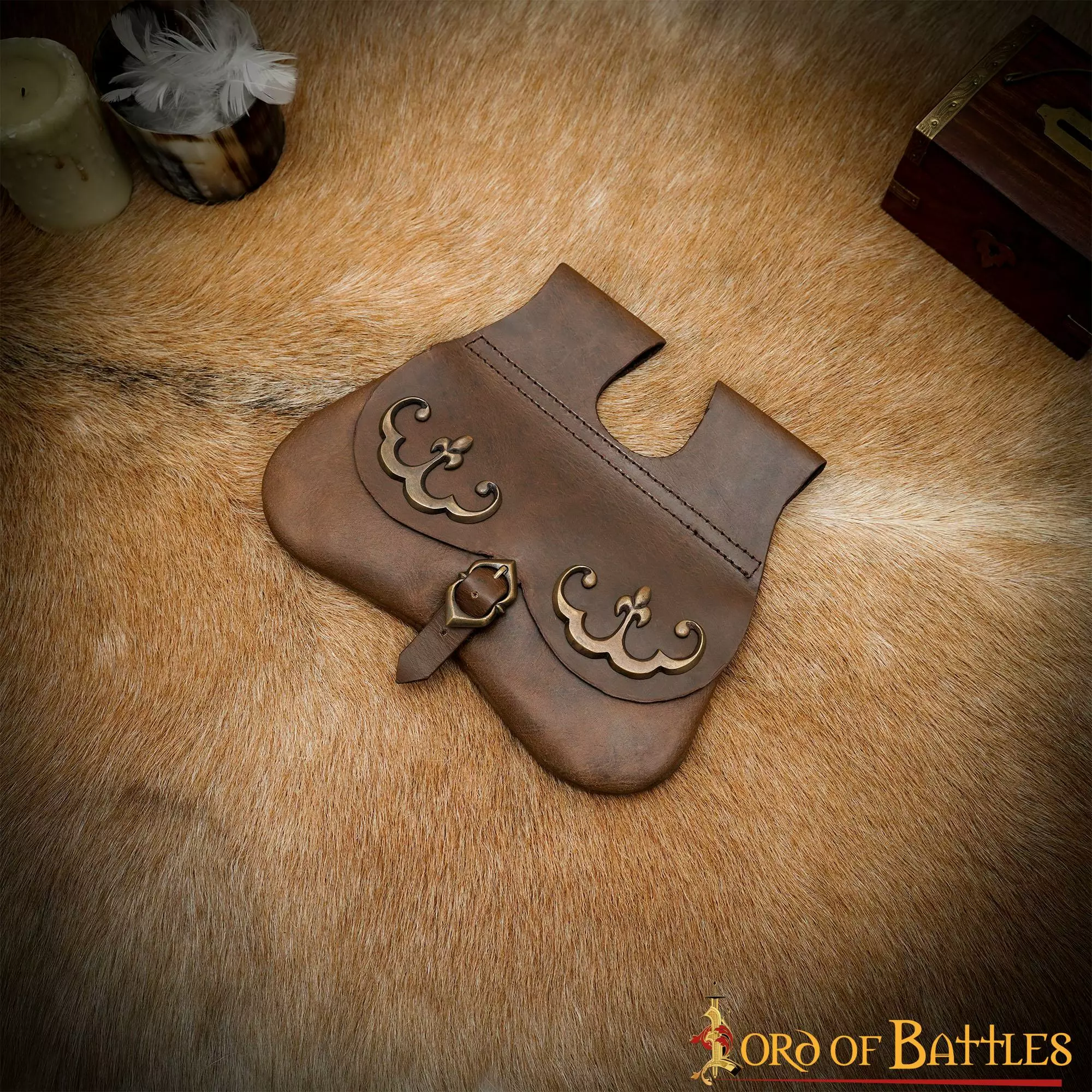 Bolsa Del Siglo XV Con Montura De Flor De Lis De Latón Antiguo 8 Bolsa Del Siglo XV Con Montura De Flor De Lis De Latón Antiguo - Imagen 6