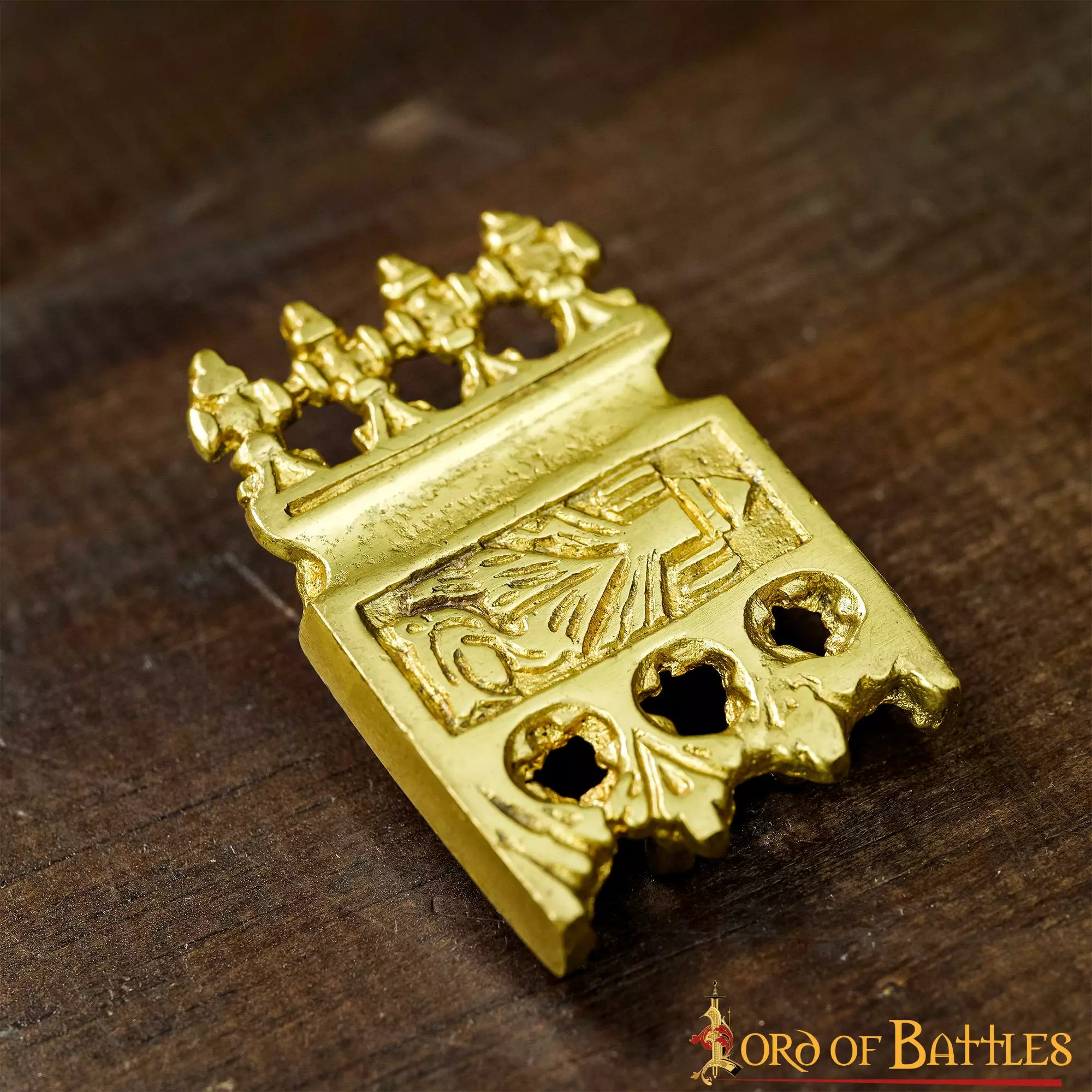 Juego De 5 Broches Para Cinturón De Latón Macizo Vikingo Ornamentado Accesorio Funcional 8 Juego De 5 Broches Para Cinturón De Latón Macizo Vikingo Ornamentado Accesorio Funcional - Imagen 6