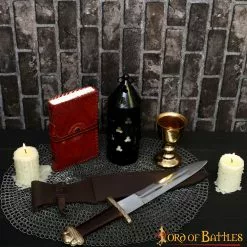 Daga Vikinga Con Penacho Trilobulado De Latón Macizo Puro -Armadura Ventas 5 8 1