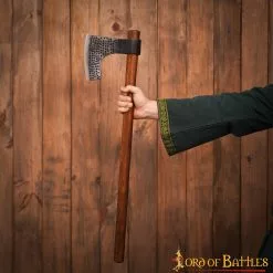 Hacha Vikinga Barbuda Con Cabeza De Acero Al Carbono Forjada A Mano 13 Hacha Vikinga Barbuda Con Cabeza De Acero Al Carbono Forjada A Mano -Armadura Ventas 5 99