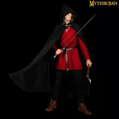 Mythrojan Capa De Lana Con Capucha Capa Medieval De Lana Para Ranger LARP SCA Cosplay -Armadura Ventas 5 DSC01467 1