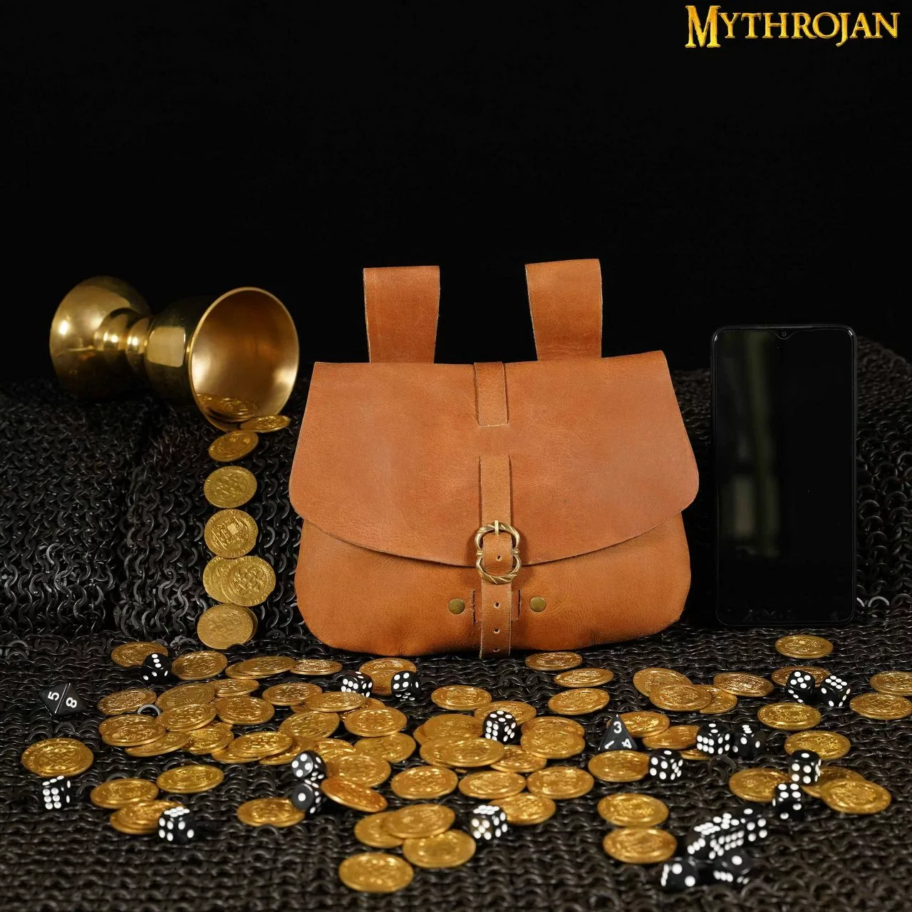 Mythrojan Bolsa De Cuero Medieval, Ideal Para SCA LARP Recreación Y Ren Feria, Cuero De Grano Completo, 6.2 "× 7" 7 Mythrojan Bolsa De Cuero Medieval, Ideal Para SCA LARP Recreación Y Ren Feria, Cuero De Grano Completo, 6.2 "× 7" - Imagen 5