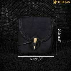 Riñonera Mythrojan "The Adventurer's" Con Cierre De Cuerno, Ideal Para Representaciones LARP SCA Y Ferias Ren, Cuero De Plena Flor Y Lienzo Tejido A Mano, 8"×7". 12 Riñonera Mythrojan "The Adventurer's" Con Cierre De Cuerno, Ideal Para Representaciones LARP SCA Y Ferias Ren, Cuero De Plena Flor Y Lienzo Tejido A Mano, 8"×7". -Armadura Ventas 5 DSC06051 Copie 1