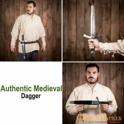 Daga De Caballero Medieval Tardía Para Recreaciones Históricas Y LARP 12 Daga De Caballero Medieval Tardía Para Recreaciones Históricas Y LARP -Armadura Ventas 5306 pattern 2