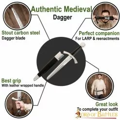Daga De Caballero Medieval Tardía Para Recreaciones Históricas Y LARP 11 Daga De Caballero Medieval Tardía Para Recreaciones Históricas Y LARP -Armadura Ventas 5306 pattern1