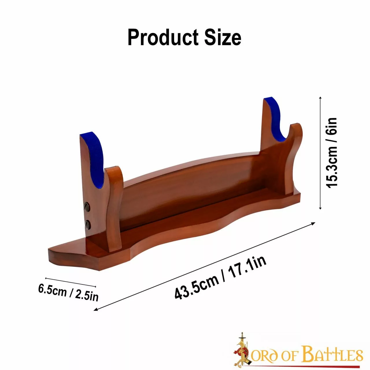 Soporte Para Hachas Y Espadas De Madera Auténtica De Un Solo Nivel Hecho A Mano 5 Soporte Para Hachas Y Espadas De Madera Auténtica De Un Solo Nivel Hecho A Mano - Imagen 3