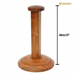 Mythrojan Soporte De Madera Casco Sólido Medieval Romano Vikingo Casco Display Stand Máscara Display Templario Spartan Cosplay LARP Caballero Stand Marrón 10 Mythrojan Soporte De Madera Casco Sólido Medieval Romano Vikingo Casco Display Stand Máscara Display Templario Spartan Cosplay LARP Caballero Stand Marrón -Armadura Ventas 6