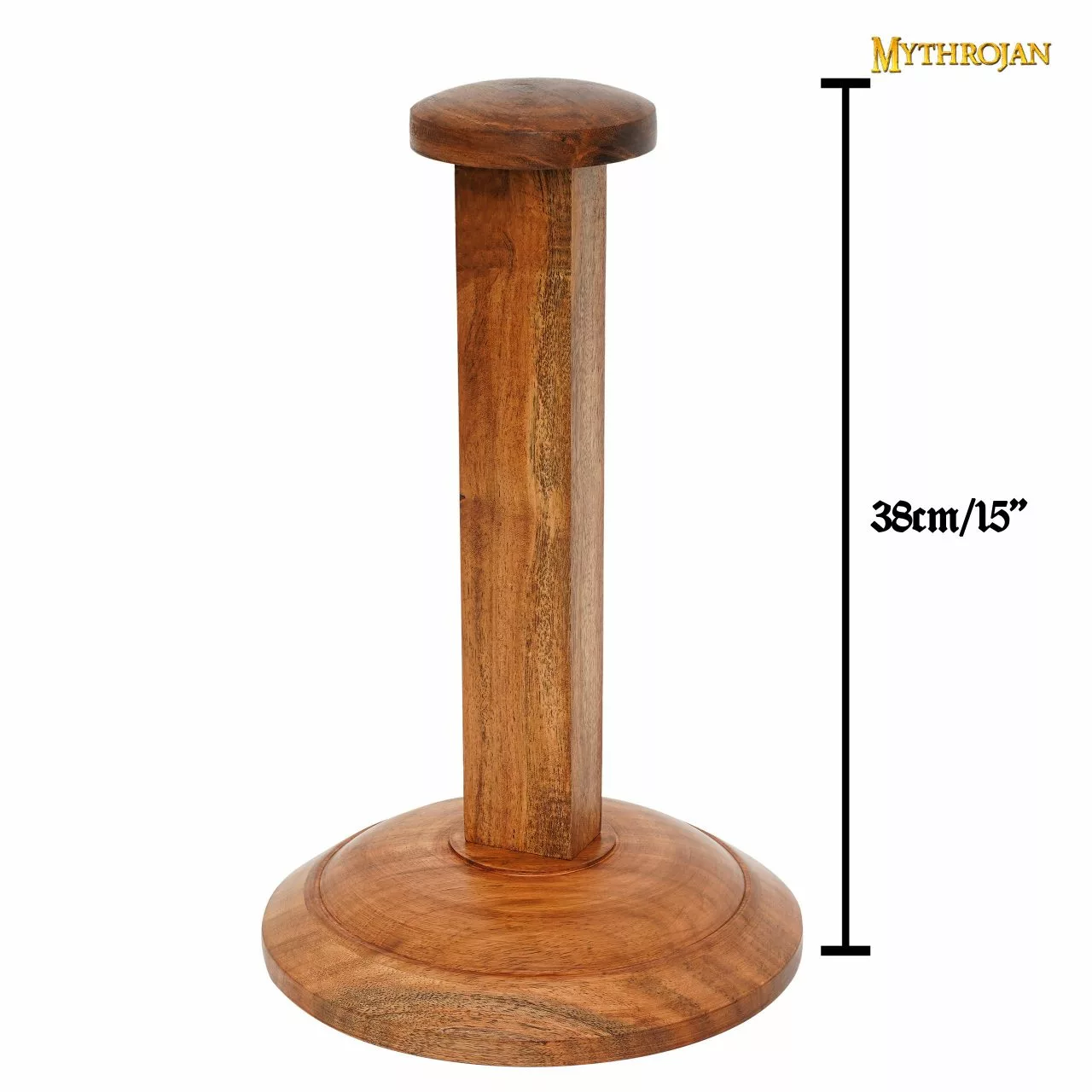 Mythrojan Soporte De Madera Casco Sólido Medieval Romano Vikingo Casco Display Stand Máscara Display Templario Spartan Cosplay LARP Caballero Stand Marrón 5 Mythrojan Soporte De Madera Casco Sólido Medieval Romano Vikingo Casco Display Stand Máscara Display Templario Spartan Cosplay LARP Caballero Stand Marrón - Imagen 3