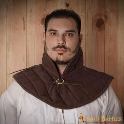 Cuello Medieval Acolchado Hecho A Mano Con Lienzo De Algodón
