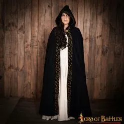 Capa élfica De Lana Con Capucha Y Cierre De Latón Puro