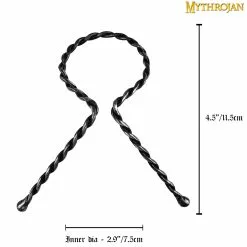 Mythrojan Hand Forged Drinking Horn Twisted Rack : Soporte De Hierro Para Cuerno De Cerveza De Hidromiel Medieval Y Vikingo -Armadura Ventas 6 11