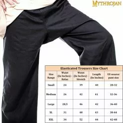 Mythrojan WARRIOR CANVAS TROUSERS Medieval Viking Knight Pirate Algodón -Armadura Ventas 6 13