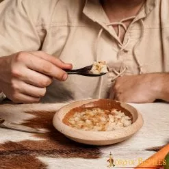 Viking Feast Tazón Ancho De Madera Hecho A Mano Cubiertos Útiles De Madera Dura -Armadura Ventas 6 151