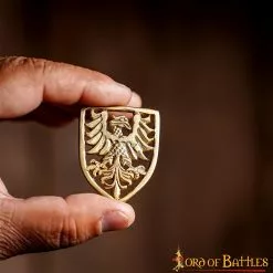 Heráldico Águila Escudo Cinturón Studs O Conchos Puro Latón Macizo Juego De 5 -Armadura Ventas 6 159