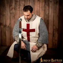 Tabardo De Algodón De Caballero Medieval Cruzado