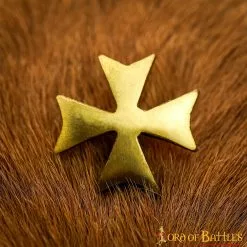 Cruz Templaria Puro Latón Macizo Montura De Cuero Funcional Set De 5 -Armadura Ventas 6 181