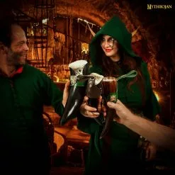 Mythrojan THE ELEGANT LADY Cuerno Vikingo Para Beber Con Soporte De Cuero Negro Auténtica Taza Vikinga Inspirada En La Edad Media - Acabado Pulido -Armadura Ventas 6 2