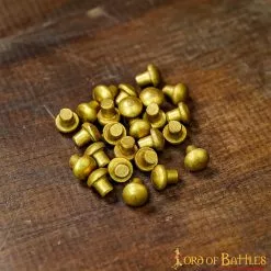 Juego De 25 Remaches De Cabeza De Seta Pequeños De Latón Puro -Armadura Ventas 6 211